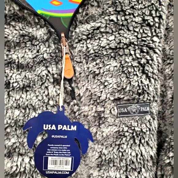 NWT LIMITED EDITION Reversible 1/4 Zip Sherpa Gecko Jacket - Picture 7 of 9